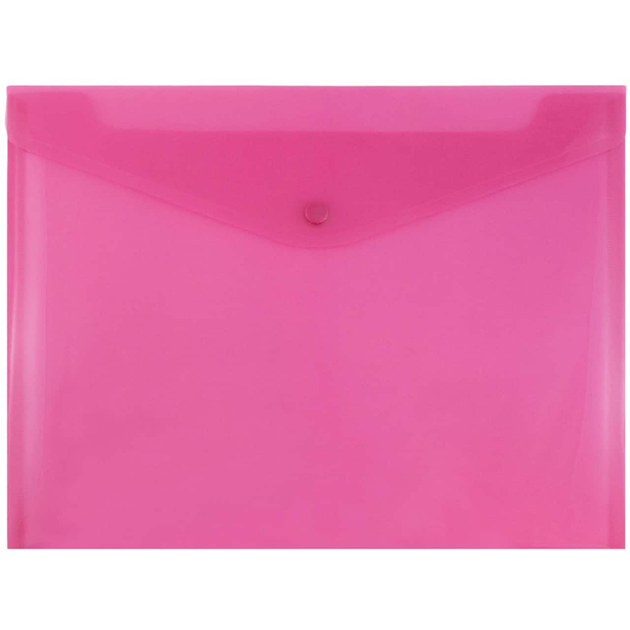 JAM Paper 9.75" x 13" Plastic Snap Closure Envelopes, 12ct.